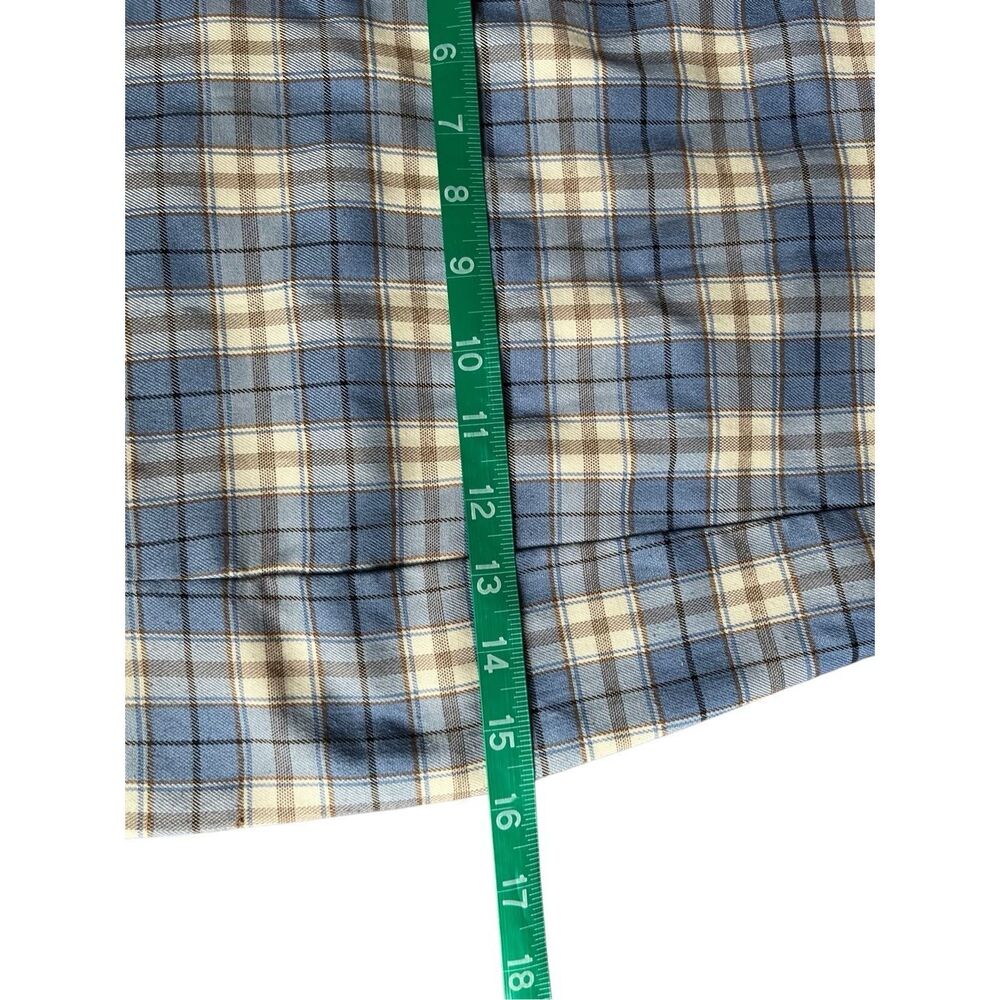 Shein Blue Cream Plaid Mini Skirt - sz xs - Picture 10 of 13